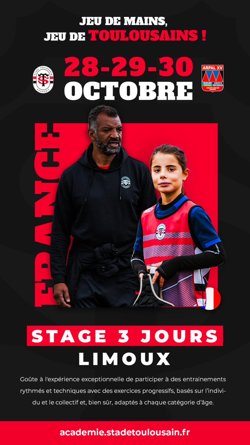 Stage Rugby 3 jours - Limoux- octobre 2024 | Stade Toulousain