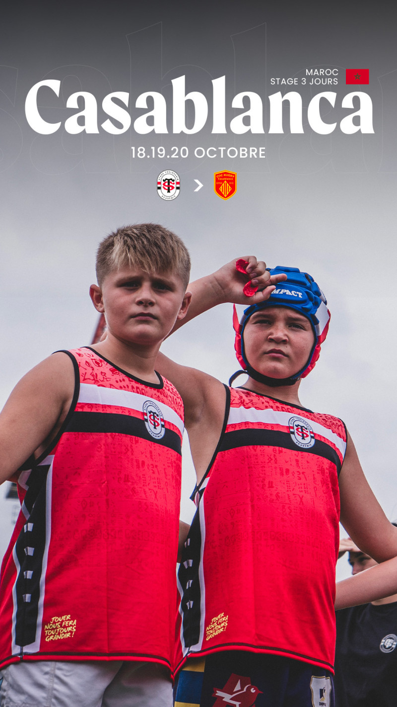 Stage Rugby 3 jours à Casablanca - Octobre 2025 | Stade Toulousain